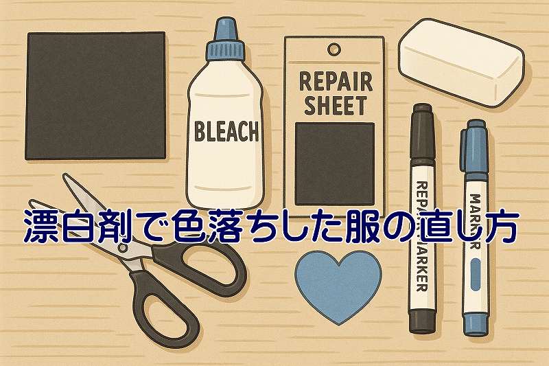 漂白剤で色落ちした服の直し方